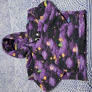 Womens Teddy Fresh Care Bear Hoodie, purple multi colour, size medium